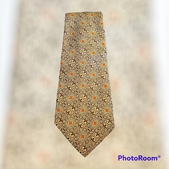 Vtg 1950s-1960s Damon for Kauffmans Floral Psychedelic Tie - Picture 1 of 6